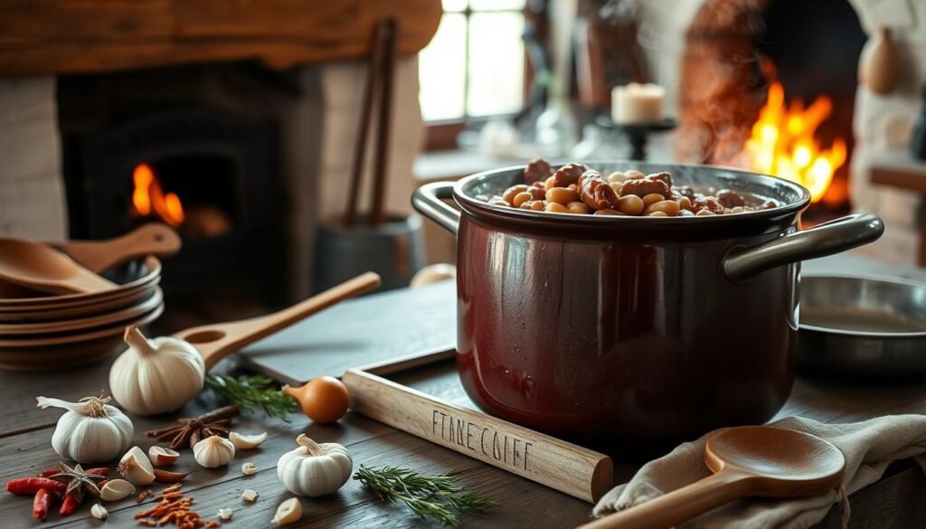 Fabada Asturiana cooking