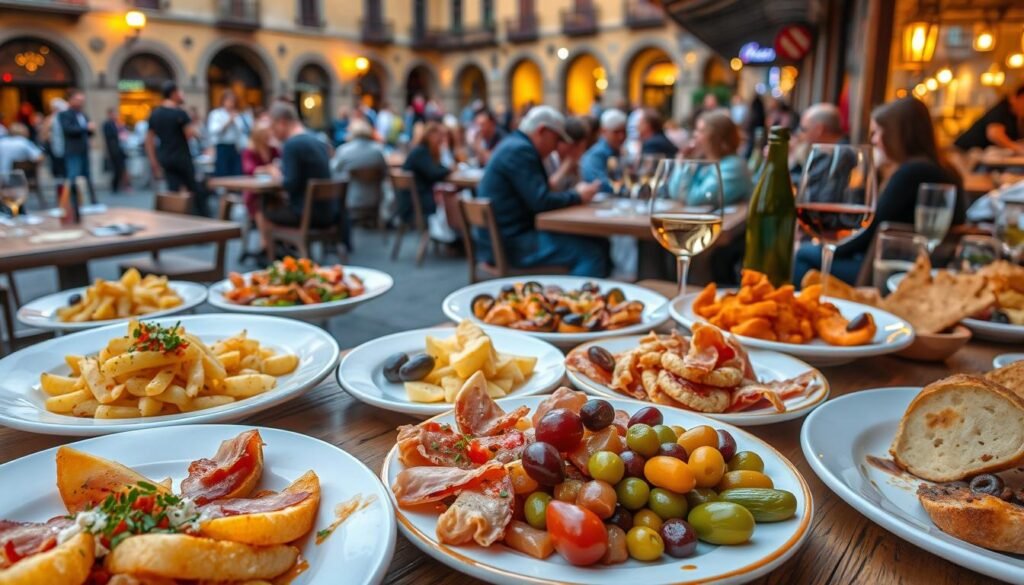 Tapas scene in Zaragoza